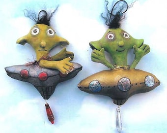 SE745 - Spaceship, Doll Ornament Pattern,  Sewing Cloth Doll Pattern - PDF Download by Susan Barmore