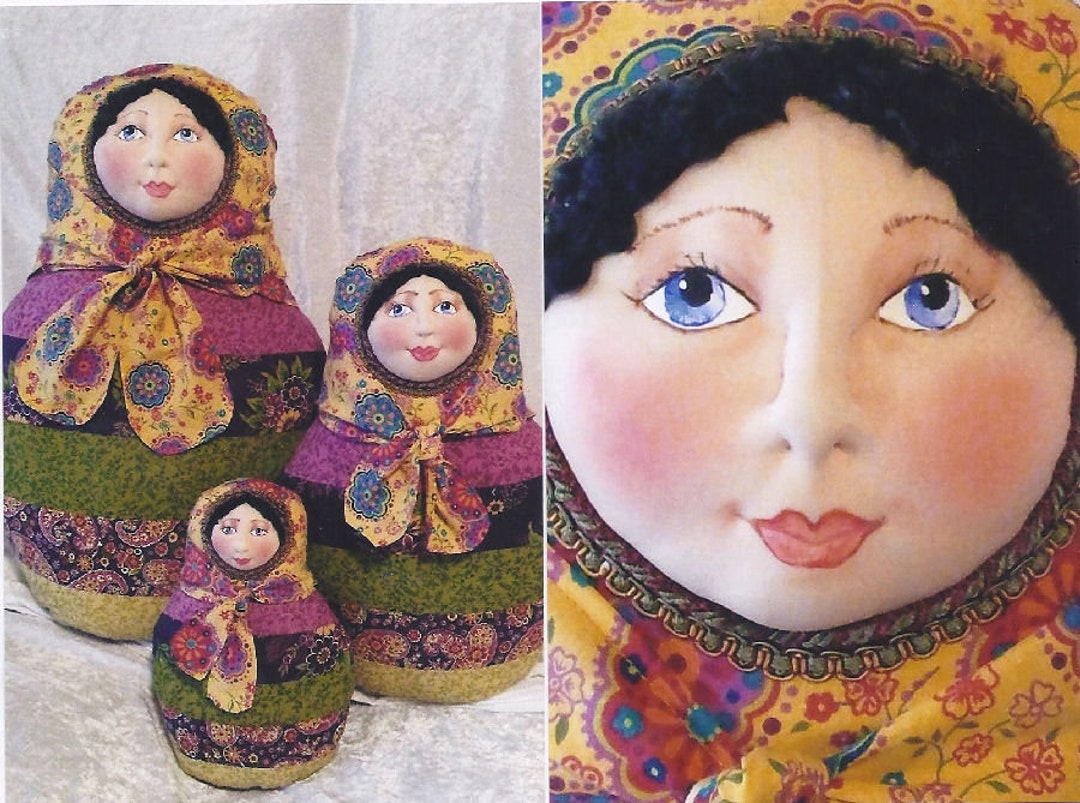 SR830E Babushka Cloth Doll Making Sewing Pattern by Etsy