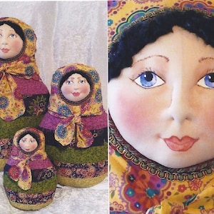 SR830E - Babushka -   Cloth Doll Making Sewing Pattern by Suzette Rugolo, PDF Download