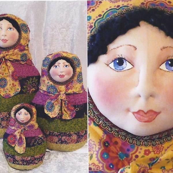 SR830E - Babouchka - Patron de couture pour fabrication de poupées en tissu par Suzette Rugolo, PDF Télécharger