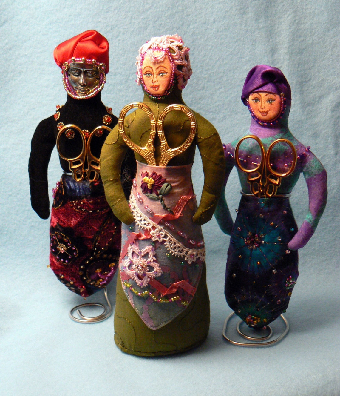 DJ06E Pincushion Sewing Pattern Lady Chatelaine PDF Plus Etsy