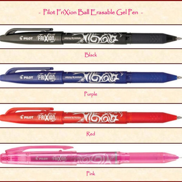 Pilot FriXion Ball Erasable Gel Pen for Fabric - Ideal for Dollmaking!