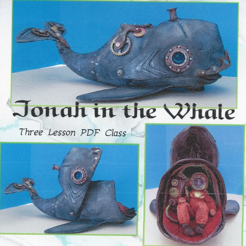 Doll Making Class – Jonah and the 16” Whale, Steampunk Style! Art Dolls by Susan Barmore (PDF Download) - SE512E image 1
