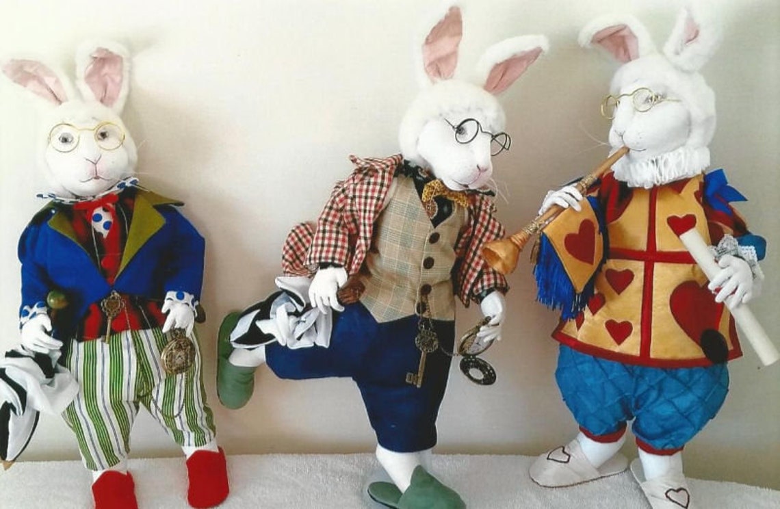 SR839E the White Rabbit Animal Storybook Cloth Doll Making - Etsy