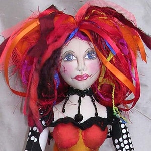JX901E - Miss Fantastic PDF Download Cloth Doll Making Sewing Pattern - Art Doll