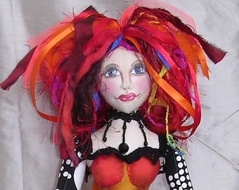 JX901E - Miss Fantastic PDF Download Cloth Doll Making Sewing Pattern - Art Doll