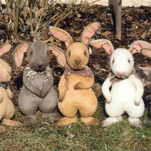 HH347E - The Gang's All Hare PDF Cloth Animal Sewing Pattern - Download Soft Fabric Animal Bunny Pattern Today!