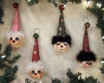 RP302E - The Clowns, 9" Ornament PDF Download Cloth Doll Pattern by Michelle Allen of Raggedy Pants Designs