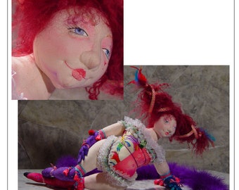BS321E - Delilah the Fat Lady – Victorian Carnival Series Cloth Doll Pattern -  PDF Download Sewing Pattern by Barbara Schoenoff