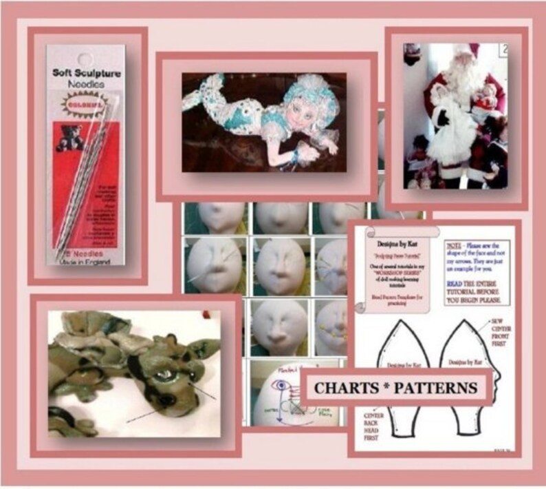 Sculpting Cloth Doll Faces PDF Tutorial By Kat Lees PDF Download Doll Making Tutorial