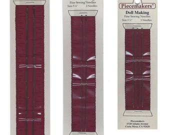Piecemakers Doll Making Fine Sewing Needles, 3-1/2", 5-1/8" and 7"