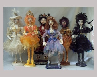 The Divas, 18" Cloth Dollmaking Sewing Pattern by STEPHANIE NOVATSKI , PDF Instant Download