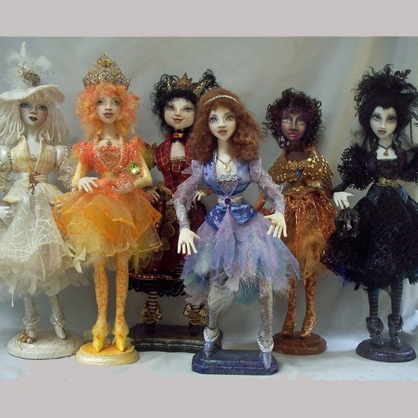 The Divas, 18" Cloth Dollmaking Sewing Pattern by STEPHANIE NOVATSKI , PDF Instant Download