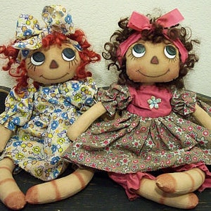 RP316E - Flower Child, 14&quot; PDF Raggedy Ann Cloth Doll Pattern by Michelle Allen of Raggedy Pants Designs