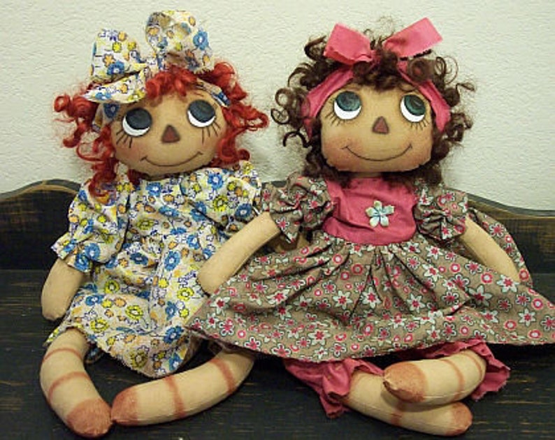 RP316E Flower Child, 14 PDF Raggedy Ann Cloth Doll Pattern by Michelle Allen of Raggedy Pants Designs image 1