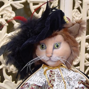 SR815E - Puss In Boots  - Storybook Animal Cloth Doll Making Sewing Pattern by Suzette Rugolo, PDF Download