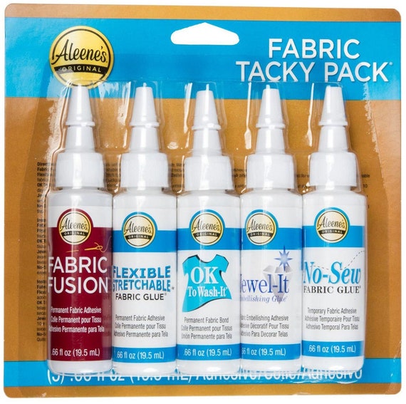 Aleene's Fabric Glue Tacky Pack. Includes 5 Different Adhesives