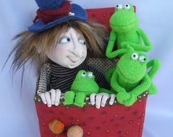 JM937E - Fred and Frogs PDF Cloth Doll Sewing Pattern