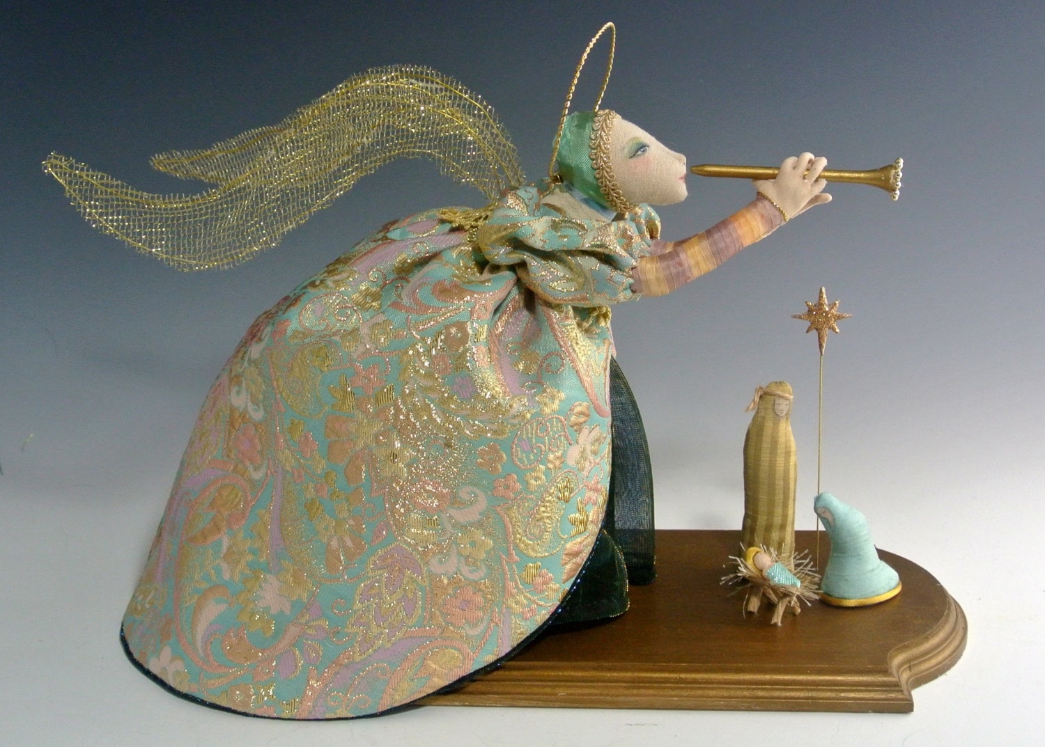 Noel Tutorial - A 10" Christmas Angel Art Doll. A PDF Download Cloth Dollmaking Tutorial by Cindee Moyer