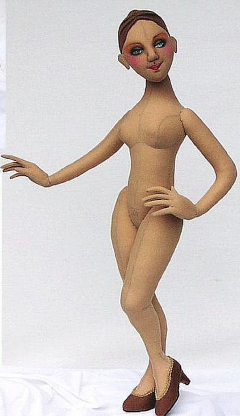 AB501E La Femme, 20 Basic Adult Female Body Cloth Doll Making Sewing Pattern image 1