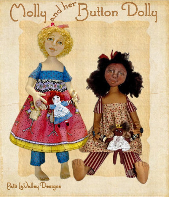 Dolli Petrn Full Hd Sex Videos - PL823E Molly and Her Button Dolly PDF Cloth Doll Making - Etsy