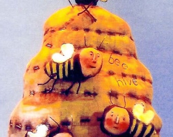 SE710 - Bee Hive  Fabric Pattern,  Sewing Cloth Doll Pattern - PDF Download by Susan Barmore