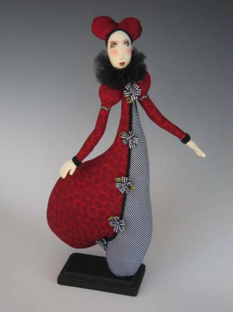 Ruby Valentino 17 Beauty PDF Cloth Art Doll Making Sewing Pattern image 1