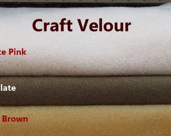 Craft Velour - Doll Making Body Fabric, Doll Face Pink, Honey Bear and Black Doll Skin Fabric - Doll Body Sewing Cloth, 1/2 or 1 yard