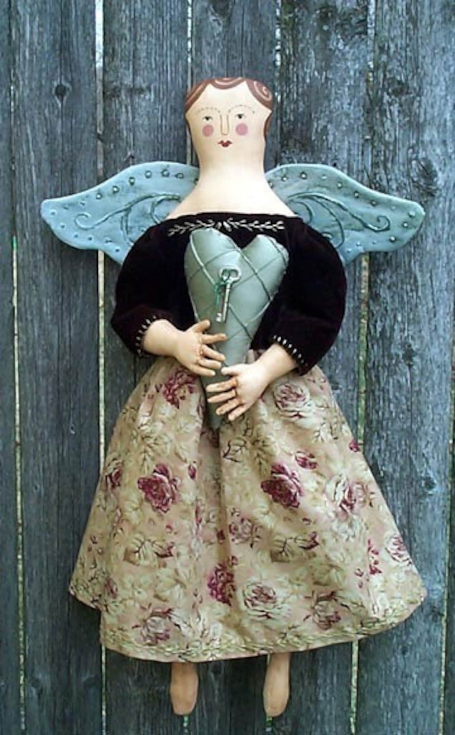 BZ307 Vintage Folk Angel PDF Cloth Doll Pattern | Etsy