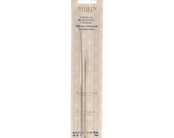 Assorted Doll Needles, Bohin Dollmaking Needles, 3-1/2in, 5in and 7in (3-Piece)