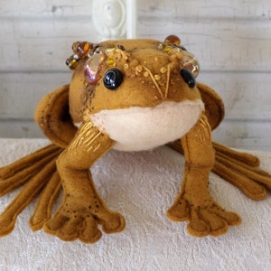 PM802E -  Frog –  Animal Art Doll Sewing Pattern - PDF Download by Paula McGee