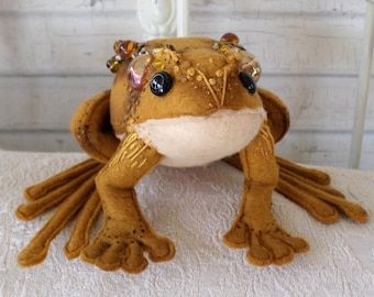 PM802E -  Frog –  Animal Art Doll Sewing Pattern - PDF Download by Paula McGee