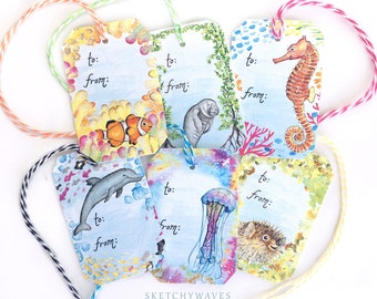 Gift Tags - Ocean Sea Animals