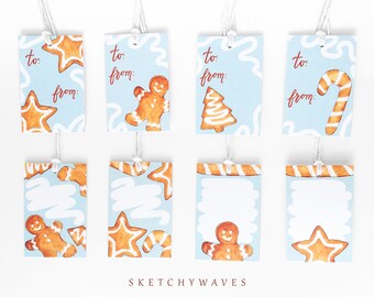 Holiday Gift Tags - Gingerbread Cookies