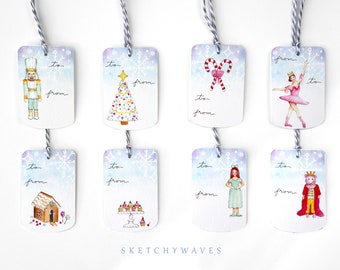 Holiday Gift Tags – Nutcracker Ballet Christmas