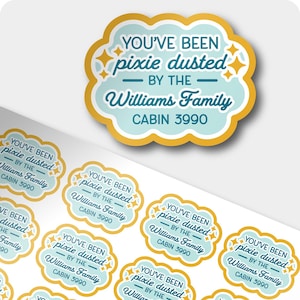 pixie dust stickers | personalized disney cruise fish extender labels | cabin door gift bag favors | custom you've been pixie dusted tags