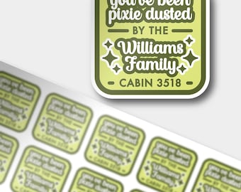 pixie dust stickers | personalized disney cruise fish extender labels | cabin door gift bag favors | custom you've been pixie dusted tags