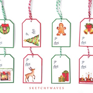 Handgemachte Geschenkanhänger - Classic Christmas