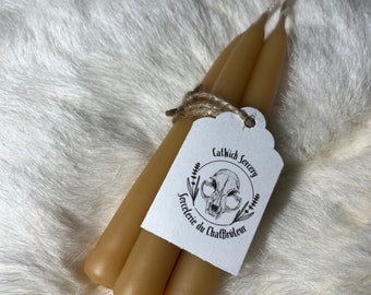 Beeswax Hand Dipped candles - Ritual Candles - Chime Candles