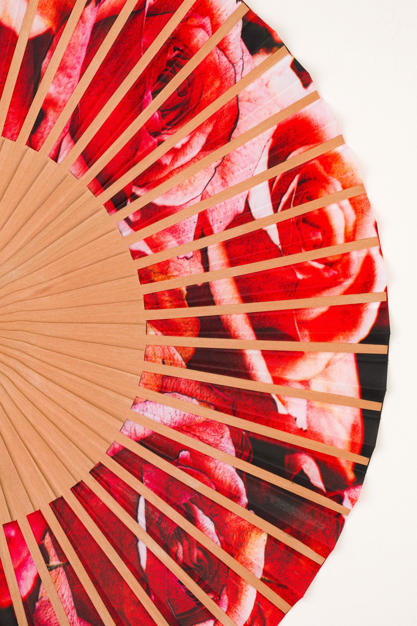 Wood and fabric fan. Modern fan. Handmade fan. Gift for her. | Etsy