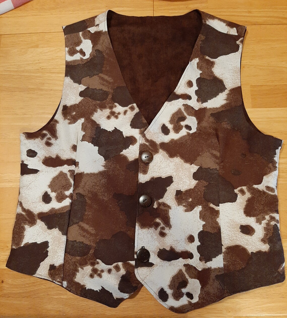 Cow patch vest boys and men Etsy