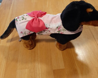 Pretty in pink dog dress