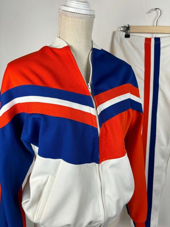 Vintage 70s Cheerleader Uniform Pants Jacket Oran… - image 9