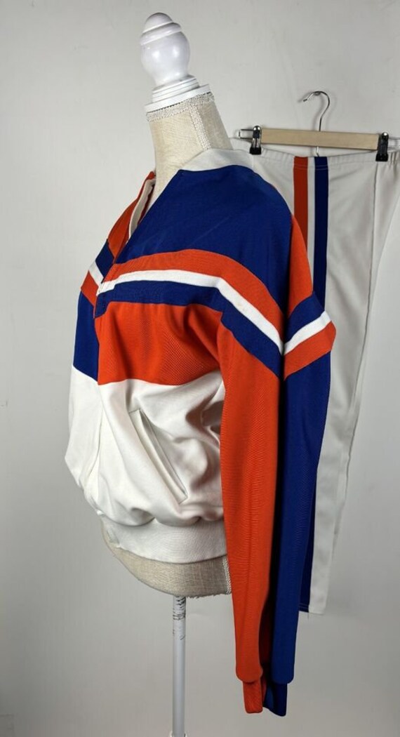 Vintage 70s Cheerleader Uniform Pants Jacket Oran… - image 2