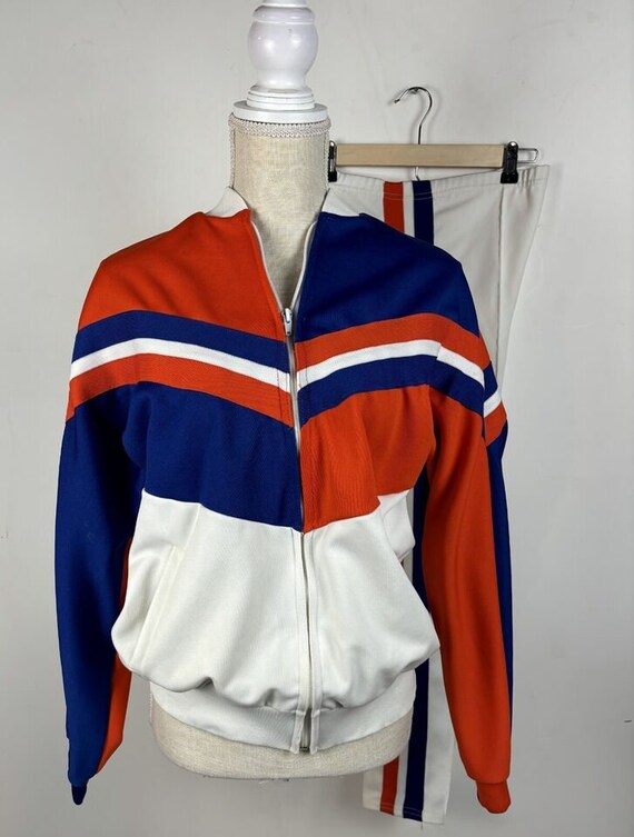 Vintage 70s Cheerleader Uniform Pants Jacket Oran… - image 4