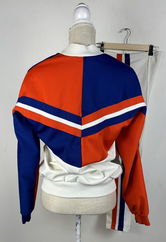 Vintage 70s Cheerleader Uniform Pants Jacket Oran… - image 5