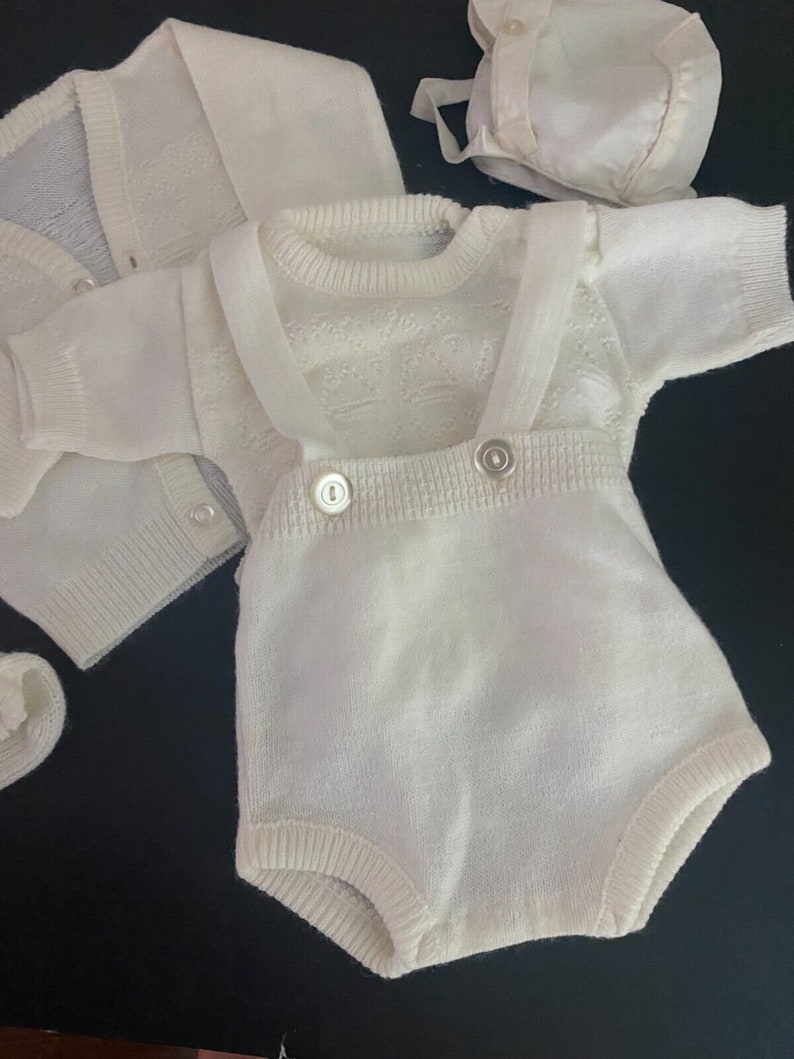 Vintage Infant Boys White Sweater Set Overall Jacket Sailboat Etsy