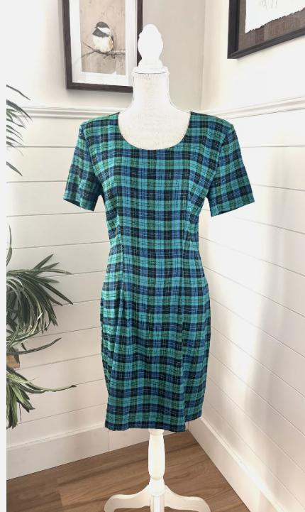 Plaid Sheath Dress - Etsy