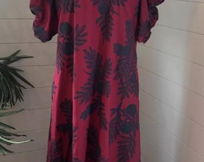 VINTAGE Hilo Hattie Floral Hawaiian Muumuu Dress Women's 4 Blue Lace ...