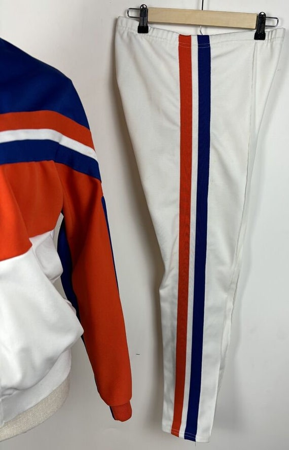 Vintage 70s Cheerleader Uniform Pants Jacket Oran… - image 3